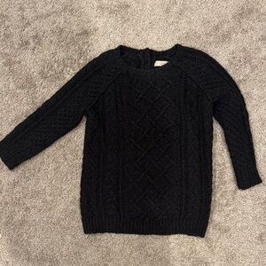 LOFT Dark Gray Cable Knit Sweater